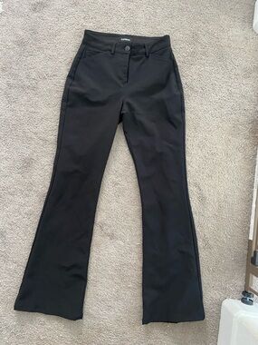 Express Black Boot-Cut Dress Pants